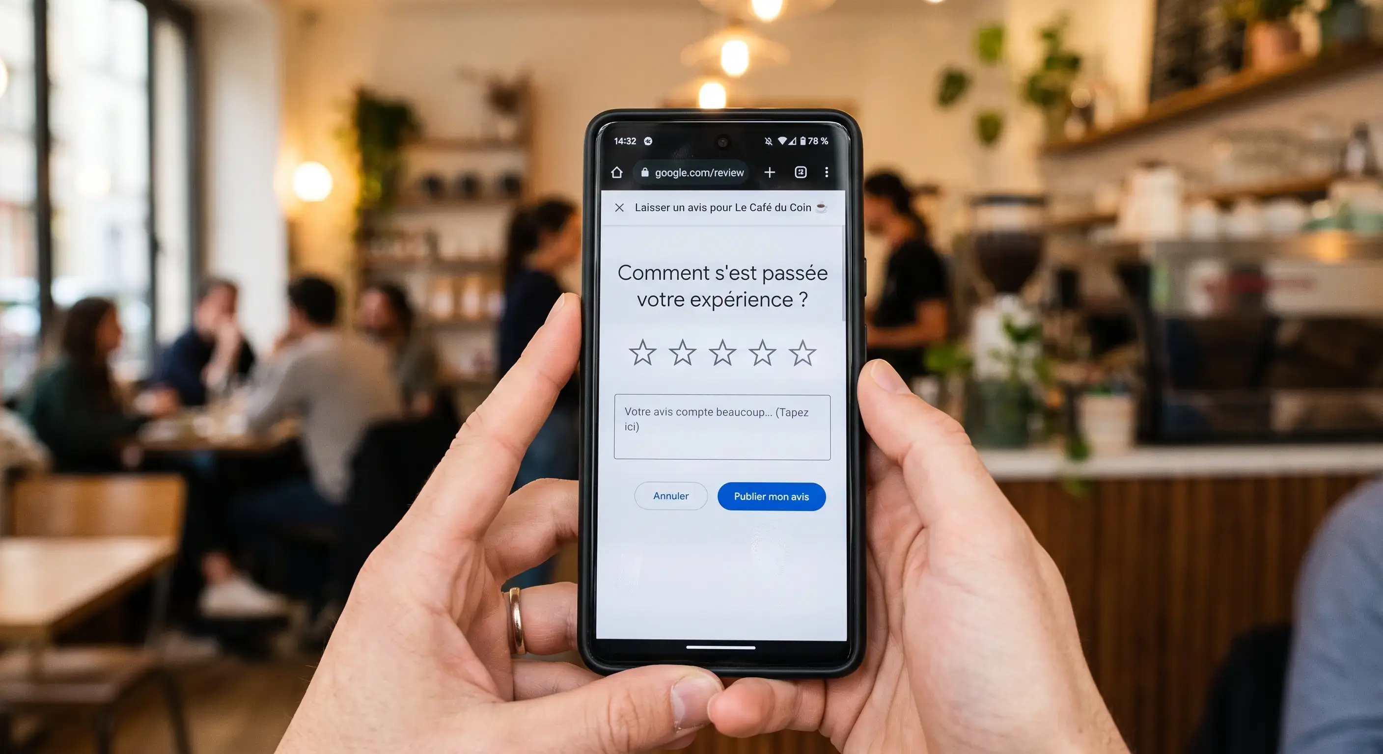 La puce NFC ouvre votre fiche Google